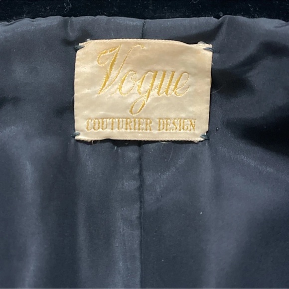 Vintage 50’s Vogue Couturier Design Black Long Opera Coat S/M - Picture 5 of 7